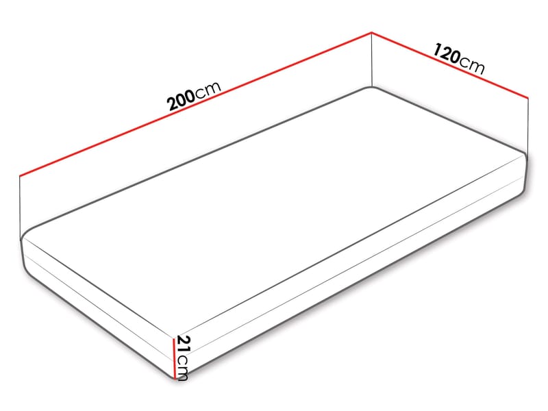 Brylan Resårmadrass 120x200 cm - vit - Möbler - Sovrum - Madrasser - Bäddmadrasser
