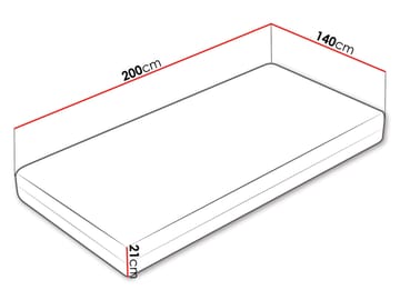 Brylan Resårmadrass 140x200 cm - vit - Möbler - Sovrum - Madrasser - Bäddmadrasser