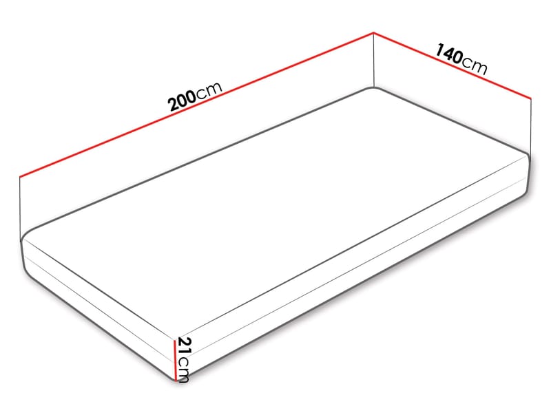 Brylan Resårmadrass 140x200 cm - vit - Möbler - Sovrum - Madrasser - Bäddmadrasser