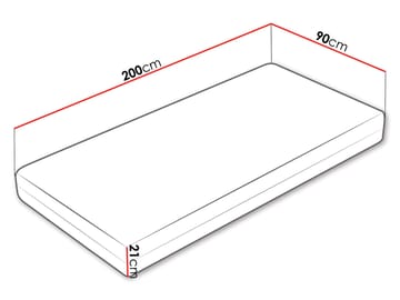 Brylan Resårmadrass 90x200 cm - vit - Möbler - Sovrum - Madrasser - Bäddmadrasser