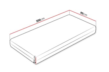 Earlene Resårmadrass 90x200 cm - Vit - Möbler - Sovrum - Madrasser - Resårmadrass & resårbotten