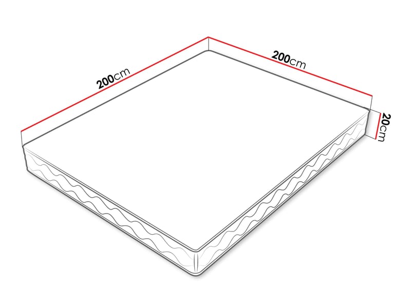 Edras Resårmadrass 200x200 cm - Vit - Möbler - Sovrum - Madrasser - Resårmadrass & resårbotten