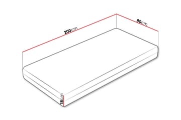 Efrain Resårmadrass 80x200 cm - Vit - Möbler - Sovrum - Madrasser - Resårmadrass & resårbotten