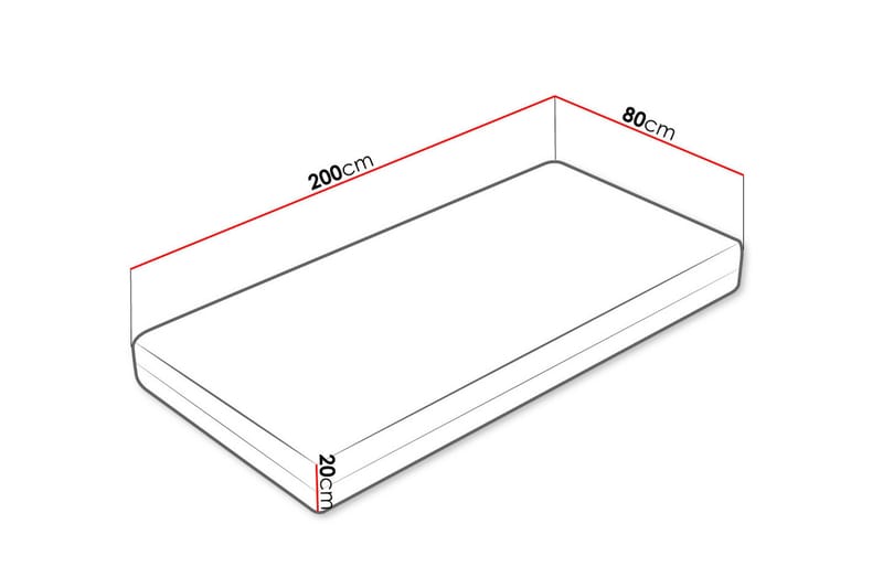 Ellinika Hard Madrass 80x200cm - Vit - Möbler - Sovrum - Madrasser - Bäddmadrasser