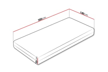 Elsanor Resårmadrass 140x200 cm - Vit - Möbler - Sovrum - Madrasser - Resårmadrass & resårbotten
