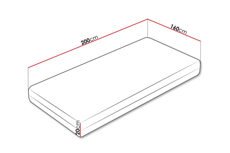 Elsanor Resårmadrass 160x200 cm - Vit - Möbler - Sovrum - Madrasser - Resårmadrass & resårbotten