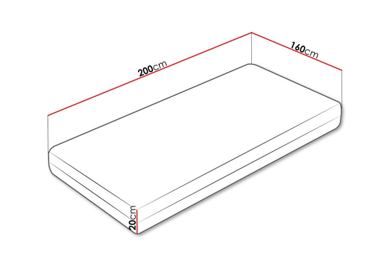 Elsanor Resårmadrass 160x200 cm - Vit - Möbler - Sovrum - Madrasser - Resårmadrass & resårbotten