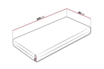 Elsanor Resårmadrass 80x200 cm - Vit - Möbler - Sovrum - Madrasser - Resårmadrass & resårbotten