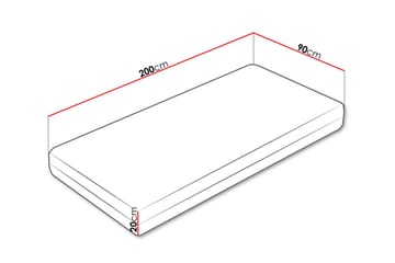 Elsanor Resårmadrass 90x200 cm - Vit - Möbler - Sovrum - Madrasser - Resårmadrass & resårbotten