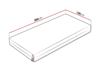 Florizel Resårmadrass 120x200 cm - Vit - Möbler - Sovrum - Madrasser - Resårmadrass & resårbotten