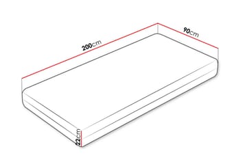 Florizel Resårmadrass 90x200 cm - Vit - Möbler - Sovrum - Madrasser - Resårmadrass & resårbotten