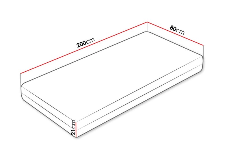 Flynt Resårmadrass 80x200 cm - Vit - Möbler - Sovrum - Madrasser - Resårmadrass & resårbotten