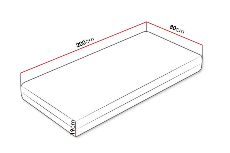Frohike Resårmadrass 80x200 cm - Vit - Möbler - Sovrum - Madrasser - Resårmadrass & resårbotten