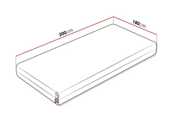Gabri Skummadrass 180x200 cm - Vit - Möbler - Sovrum - Madrasser - Skummadrasser