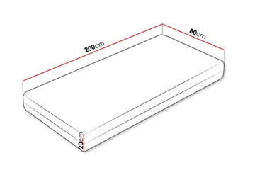 Gabri Skummadrass 80x200 cm - Vit - Möbler - Sovrum - Madrasser - Skummadrasser