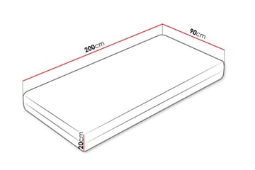 Gabri Skummadrass 90x200 cm - Vit - Möbler - Sovrum - Madrasser - Skummadrasser