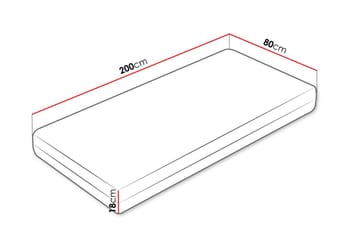 Guntorp Resårmadrass 80x200 cm - Vit - Möbler - Sovrum - Madrasser - Resårmadrass & resårbotten