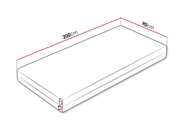 Guntorp Resårmadrass 90x200 cm - Vit - Möbler - Sovrum - Madrasser - Resårmadrass & resårbotten