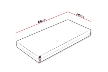Hartsville Hard Madrass 140x200 cm - Vit - Möbler - Sovrum - Madrasser - Bäddmadrasser