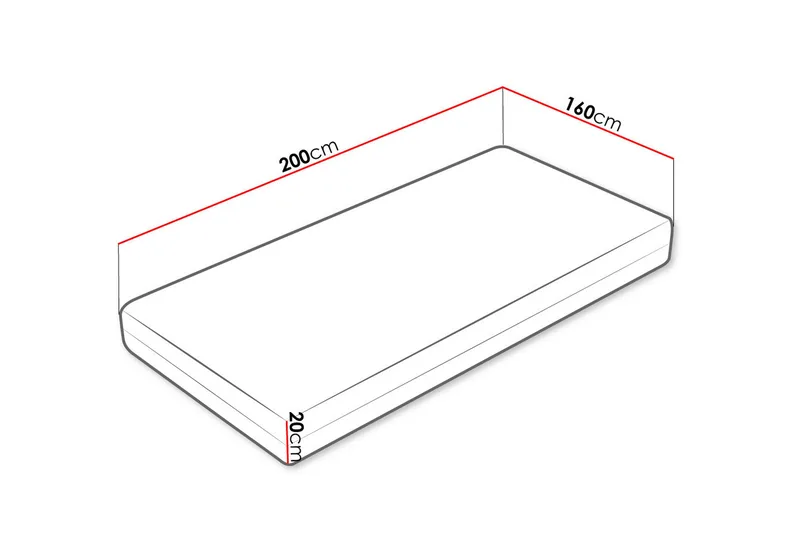 Hartsville Hard Madrass 160x200 cm - Vit - Möbler - Sovrum - Madrasser - Bäddmadrasser