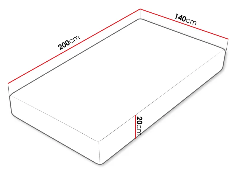 Hovik Skummadrass soft 140x200 cm - vit - Möbler - Sovrum - Madrasser - Skummadrasser