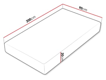 Hovik Skummadrass visco 90x200 cm - vit - Möbler - Sovrum - Madrasser - Skummadrasser