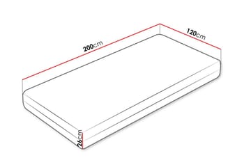 Huvudstorp Resårmadrass 120x200 cm - Vit - Möbler - Sovrum - Madrasser - Resårmadrass & resårbotten