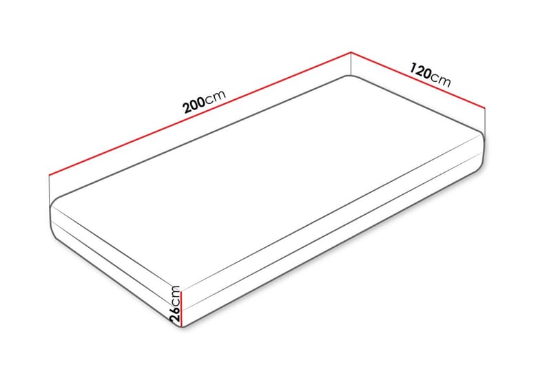 Huvudstorp Resårmadrass 120x200 cm - Vit - Möbler - Sovrum - Madrasser - Resårmadrass & resårbotten