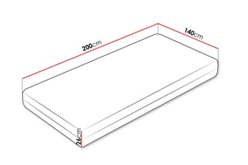 Huvudstorp Resårmadrass 140x200 cm - Vit - Möbler - Sovrum - Madrasser - Resårmadrass & resårbotten