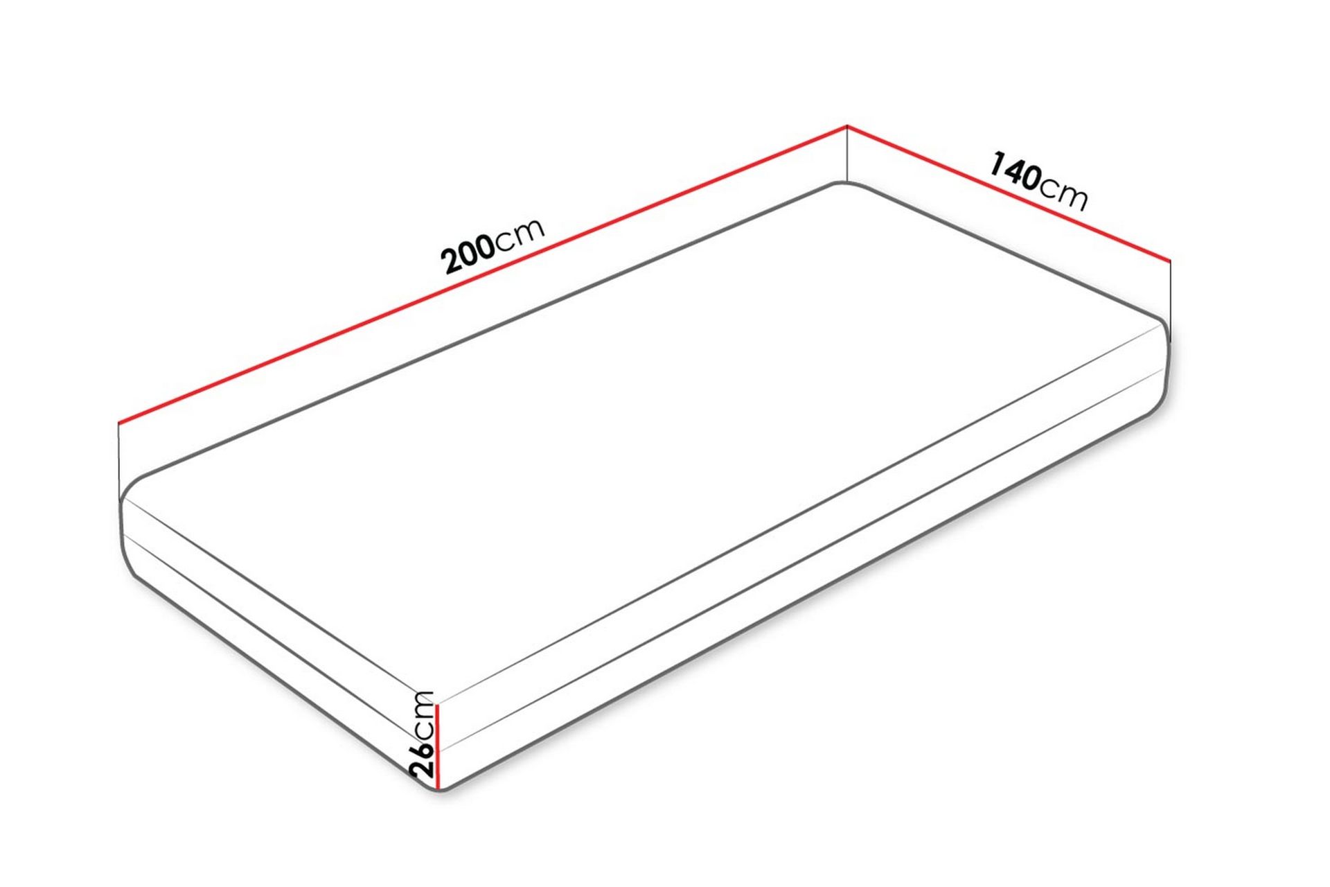 Huvudstorp Resårmadrass 140x200 cm - Vit - Möbler - Sovrum - Madrasser - Resårmadrass & resårbotten