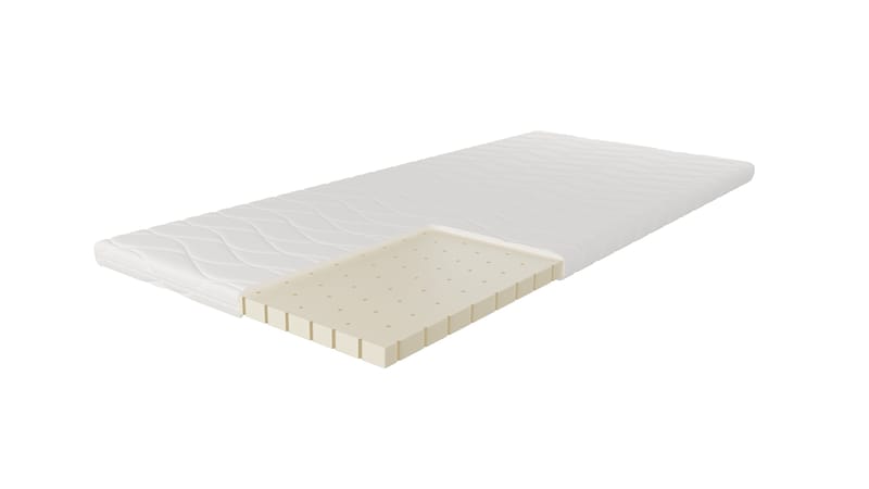 HVILA Punktelastisk Latex Bäddmadrass 90x200 cm – 7 cm Medium/Fast med Tvättbar Klädsel - Möbler - Sovrum - Madrasser - Skummadrasser