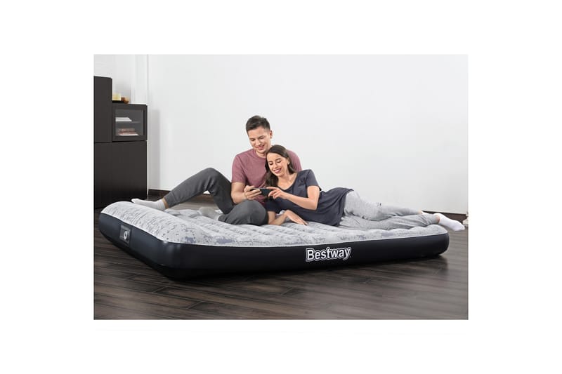 Tritech Airbed Queen Fashion Flock Uppblåsbar madrass Grå - Möbler - Sovrum - Madrasser - Luftmadrasser & uppblåsbar madrass