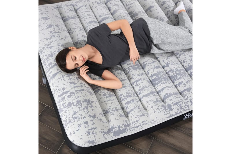 Tritech Airbed Queen Fashion Flock Uppblåsbar madrass Grå - Möbler - Sovrum - Madrasser - Luftmadrasser & uppblåsbar madrass