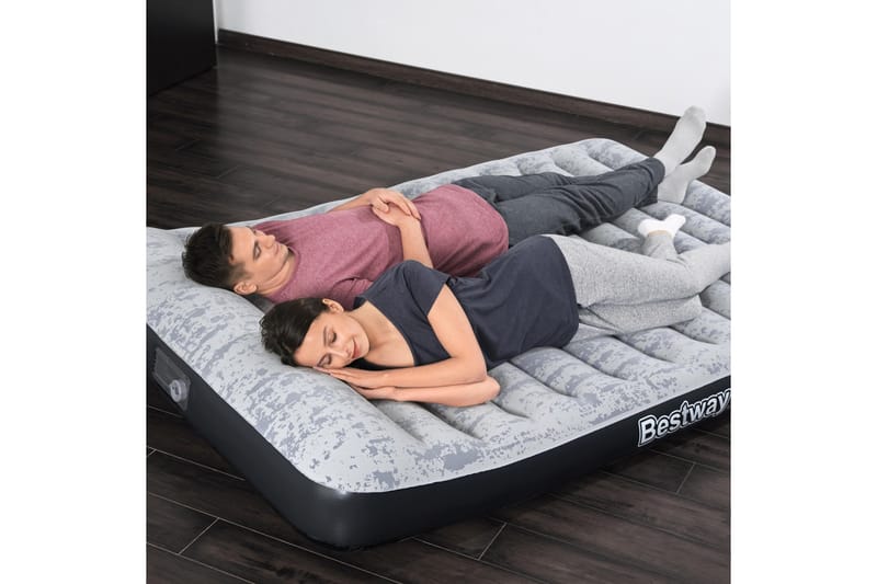 Tritech Airbed Queen Fashion Flock Uppblåsbar madrass Grå - Möbler - Sovrum - Madrasser - Luftmadrasser & uppblåsbar madrass