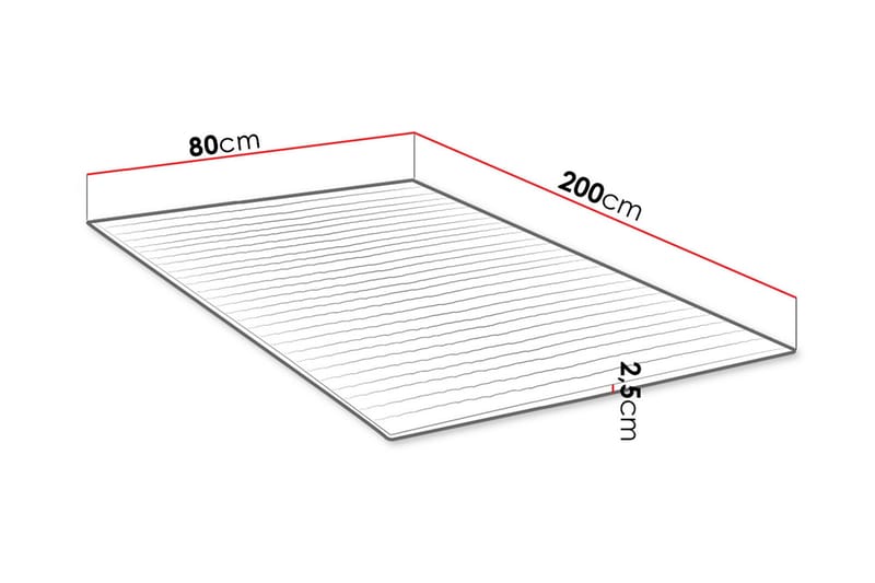 Mandula Bäddmadrass 80 cm - Vit - Möbler - Sovrum - Madrasser - Bäddmadrasser
