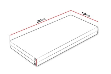 Milleryr Skummadrass 120x200 cm - Vit - Möbler - Sovrum - Madrasser - Skummadrasser