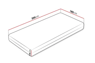 Milleryr Skummadrass 180x200 cm - Vit - Möbler - Sovrum - Madrasser - Skummadrasser