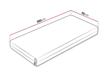 Milleryr Skummadrass 90x200 cm - Vit - Möbler - Sovrum - Madrasser - Skummadrasser