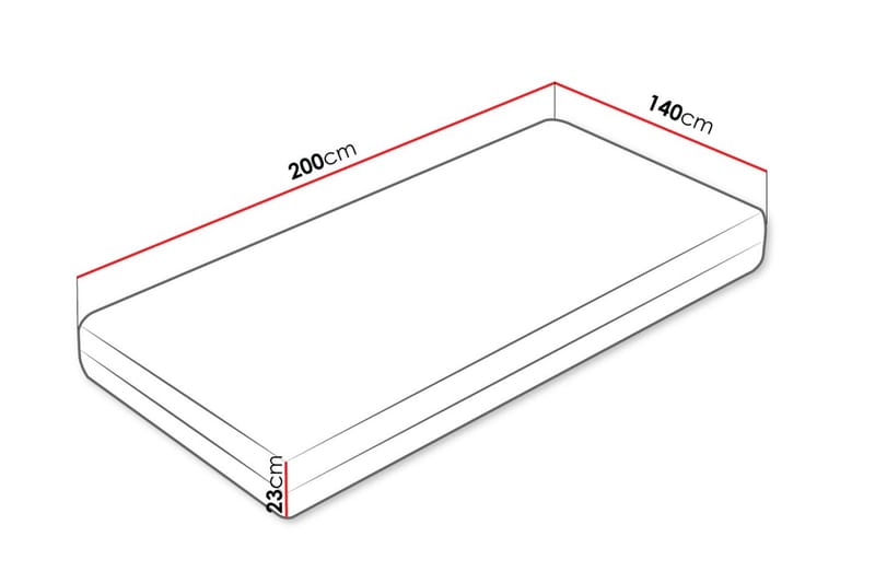 Norrbacksjö Resårmadrass 140x200 cm - Vit - Möbler - Sovrum - Madrasser - Resårmadrass & resårbotten