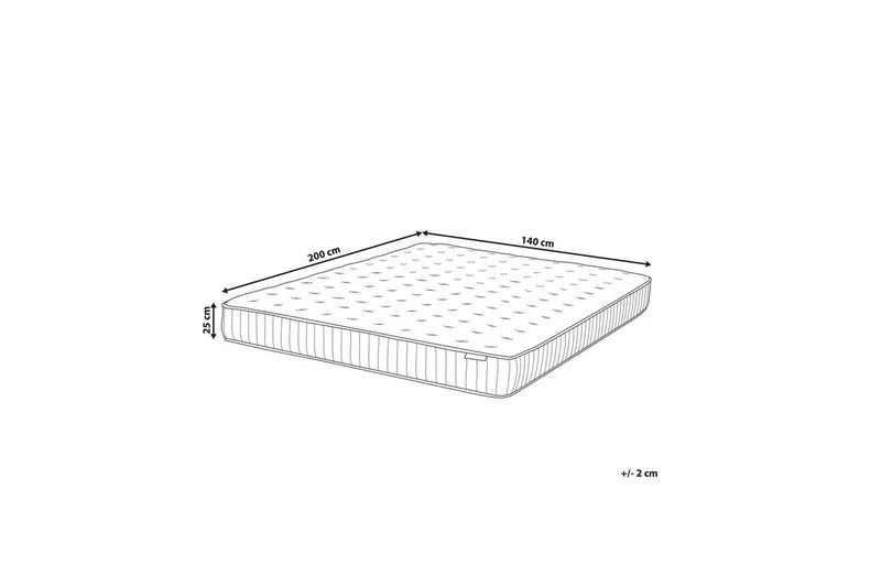 Resårgelmadrass Pleasant 140x200 cm, Fast - 140x200 cm, Fast - Möbler - Sovrum - Madrasser - Resårmadrass & resårbotten