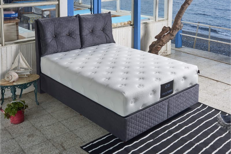 Resårmadrass 150x200 cm - Vit - Möbler - Sovrum - Madrasser - Resårmadrass & resårbotten