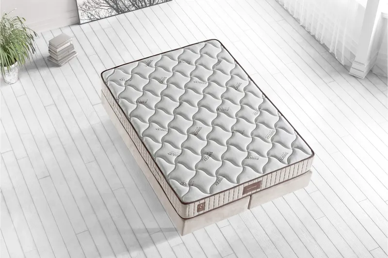 Resårmadrass 160x200 cm - Vit/Beige - Möbler - Sovrum - Madrasser - Resårmadrass & resårbotten