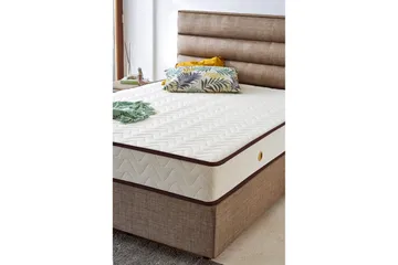 Resårmadrass 180x200 cm - Vit/Brun - Möbler - Sovrum - Madrasser - Resårmadrass & resårbotten