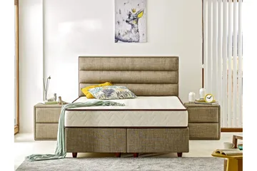 Resårmadrass 180x200 cm - Vit/Brun - Möbler - Sovrum - Madrasser - Resårmadrass & resårbotten