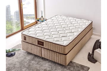 Resårmadrass 200x200 cm - Vit/Beige - Möbler - Sovrum - Madrasser - Resårmadrass & resårbotten