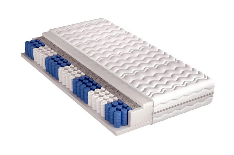 AHLES Pocketmadrass 160x200 Vit - Vit - Möbler - Sovrum - Madrasser - Resårmadrass & resårbotten