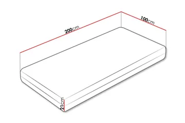 Arigna Resårmadrass 100x200 cm - Möbler - Sovrum - Madrasser - Resårmadrass & resårbotten