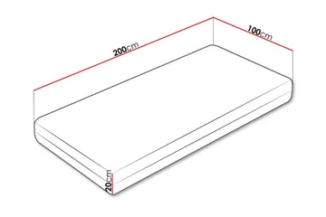 Arigna Resårmadrass 100x200 cm - Möbler - Sovrum - Madrasser - Resårmadrass & resårbotten