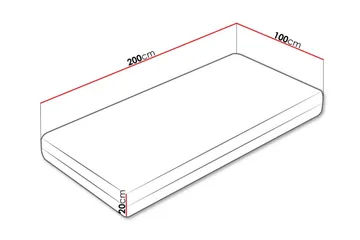 Arigna Resårmadrass 100x200 cm - Möbler - Sovrum - Madrasser - Resårmadrass & resårbotten