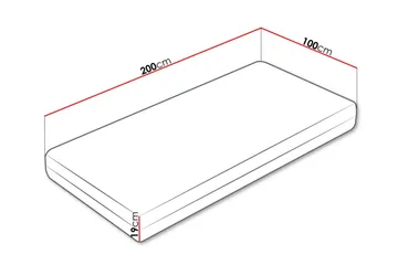 Arigna Resårmadrass 100x200 cm - Möbler - Sovrum - Madrasser - Resårmadrass & resårbotten